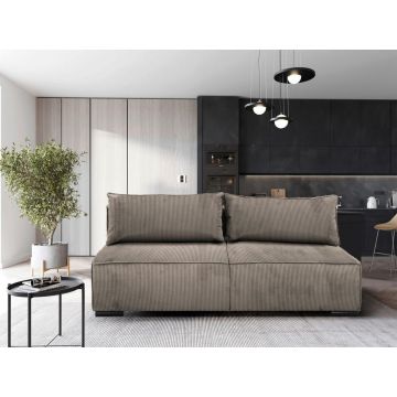 Canapea Extensibilă, textil, maro deschis