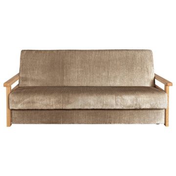 Canapea Extensibilă, textil, maro deschis