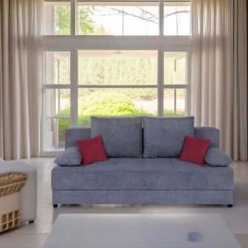 Canapea Extensibilă, textil, material pe bază de lemn, antracit