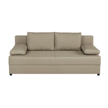 Canapea Extensibilă, textil, material pe bază de lemn, bej