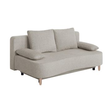 Canapea Extensibilă, textil, material pe bază de lemn, bej