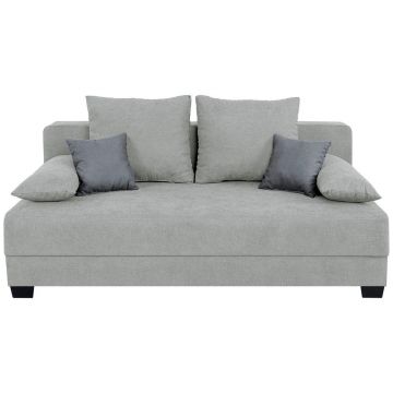 Canapea Extensibilă, textil, material pe bază de lemn, gri