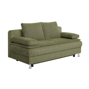Canapea Extensibilă, textil, material pe bază de lemn, măsliniu
