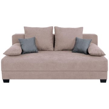 Canapea Extensibilă, textil, material pe bază de lemn, roz