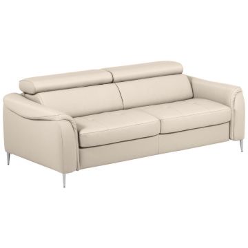 Canapea Extensibilă, textil, piele, bej