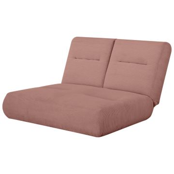 Canapea Extensibilă, textil, roz antic