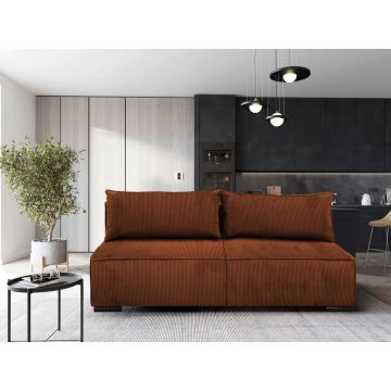 Canapea Extensibilă, textil, ruginiu