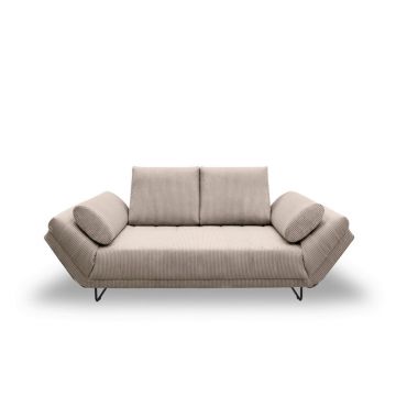 Canapea Extensibilă, textil, taupe