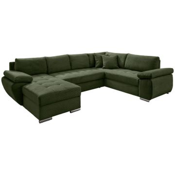 Canapea Modulară, textil, verde închis