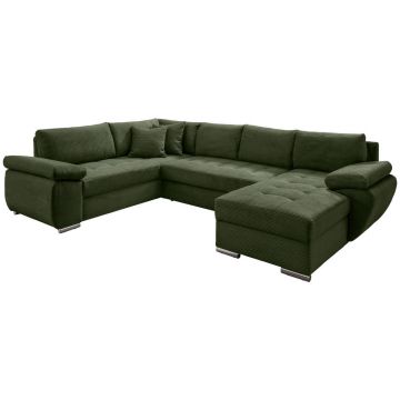Canapea Modulară, textil, verde închis
