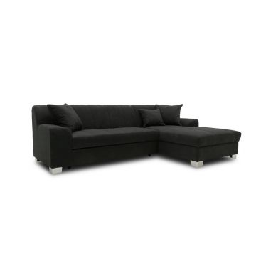 Colțar Extensibil, textil, negru