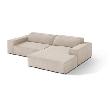 Colțar modular crem (cu colț pe partea dreaptă/cu șezlong) Jodie – Micadoni