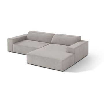 Colțar modular gri deschis (cu colț pe partea dreaptă/cu șezlong) Jodie – Micadoni