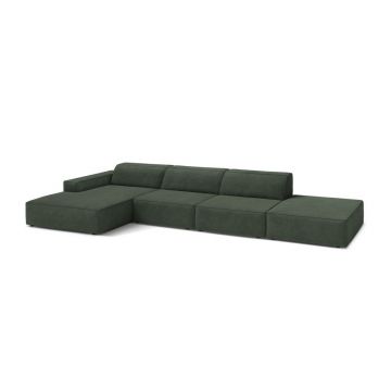 Colțar modular petrol (cu colț pe partea stângă/cu șezlong) Jodie – Micadoni