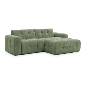 Colțar verde (cu colț pe partea dreaptă/cu șezlong) Melva – Ropez
