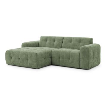 Colțar verde (cu colț pe partea stângă/cu șezlong) Melva – Ropez