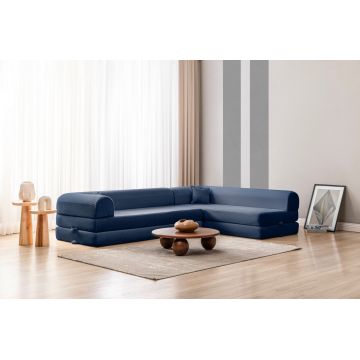 Coltar, Atelier del Sofa, 118FVL1503, MATERIAL TEXTIL CU NERVURI, Albastru navy