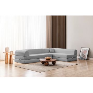 Coltar, Atelier del Sofa, 118FVL1505, MATERIAL TEXTIL CU NERVURI, Gri deschis