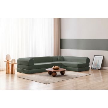 Coltar, Atelier del Sofa, 118FVL1507, MATERIAL TEXTIL CU NERVURI, Verde