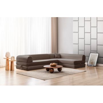 Coltar, Atelier del Sofa, 118FVL1508, MATERIAL TEXTIL CU NERVURI, Maro