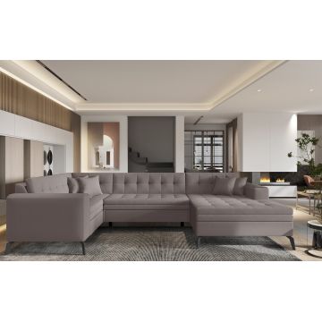 Coltar extensibil dreapta 5 locuri ELTAP, MON-RT-07SA, Montez, 340x180x93 cm, lemn/poliester, bej