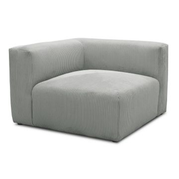 Element Canapea Modulară, textil, gri deschis