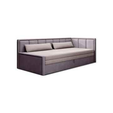 Recamier in textil lila, roz