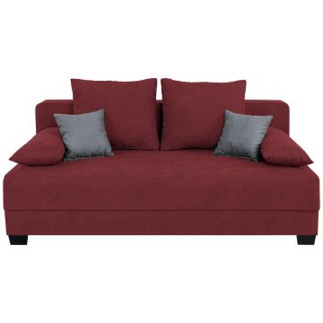 Sofa Mia Mit Schlaffunktion, textil, material pe bază de lemn, roșu