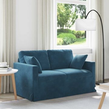 vidaXL Canapea albastru 138 x 78 x 80 cm Catifea