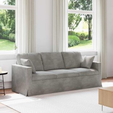 vidaXL Canapea Gri deschis 198 x 78 x 80 cm Catifea