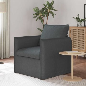 vidaXL Canapea Gri închis 75 x 82 x 85 cm țesătură