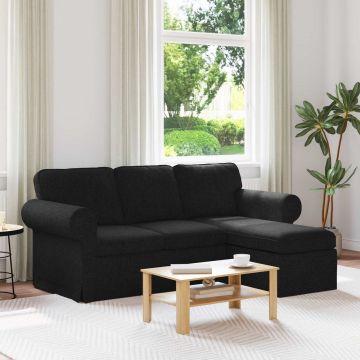 vidaXL Canapea Negru 195 x 138 x 80 cm țesătură