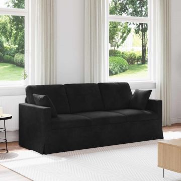 vidaXL Canapea Negru 198 x 78 x 80 cm Catifea