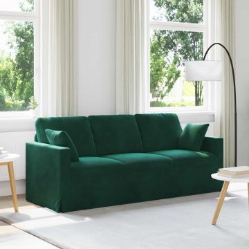 vidaXL Canapea Verde închis 198 x 78 x 80 cm Catifea