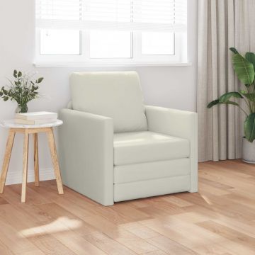 vidaXL Pat canapea Crem 74 x 77 x 81 cm Catifea