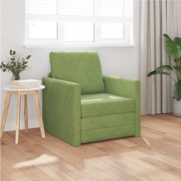 vidaXL Pat canapea Verde deschis 74 x 77 x 81 cm Catifea