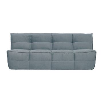 Canapea albastră cu tapițerie din catifea 204 cm Cluster – vtwonen
