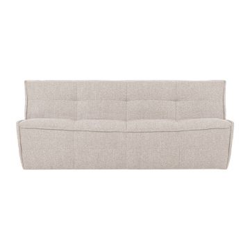 Canapea bej cu tapițerie din țesătură bouclé 204 cm Cluster – vtwonen