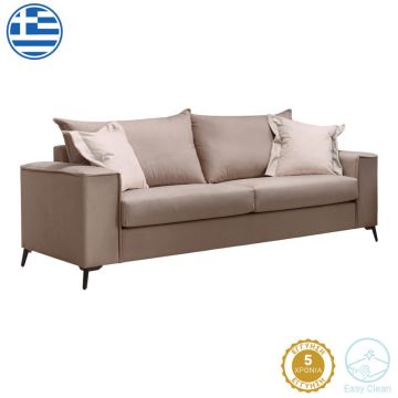 Canapea cu 3 locuri Verona 3 Latte, Bej - Gri, 225x93x100 cm - Bej