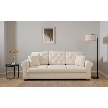 Canapea Extensibilă, textil, crem