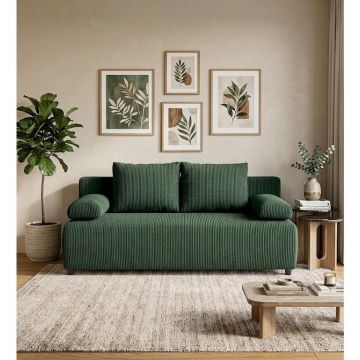 Canapea Extensibilă, textil, verde