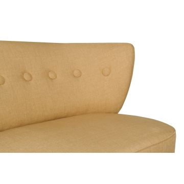 Canapea fixă 2 locuri Bienville, Diverse culori, 141x73x77 cm - Milky brown