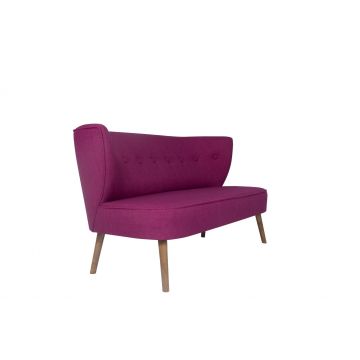 Canapea fixă 2 locuri Bienville, Diverse culori, 141x73x77 cm - Mov