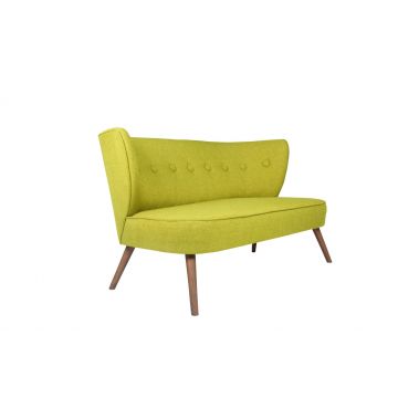 Canapea fixă 2 locuri Bienville, Diverse culori, 141x73x77 cm - Peanut green