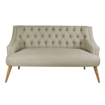 Canapea fixă 2 locuri Lamont, Diverse culori, 140x74x80 cm - Gri