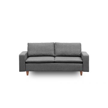 Canapea fixă 2 locuri Lungo, Diverse culori, 150x52x46 cm - Gri închis