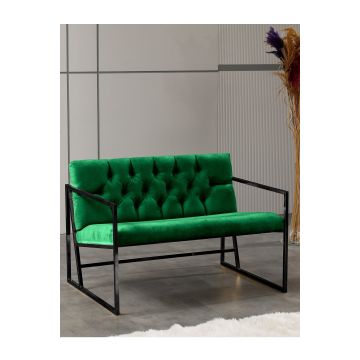 Canapea fixă 2 locuri Oslo, Diverse culori, 109x75x74 cm - Verde