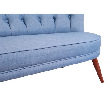Canapea fixă 2 locuri Richland Loveseat, Diverse culori, 140x71x80 cm - Indigo blue