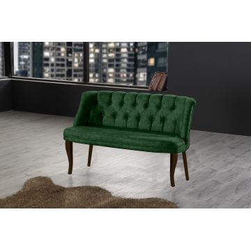 Canapea fixă 2 locuri Roma lemn nuc, Diverse culori, 118x48x80 cm - Kaki
