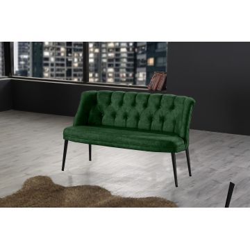 Canapea fixă 2 locuri Roma metal negru, Diverse culori, 118x48x80 cm - Kaki